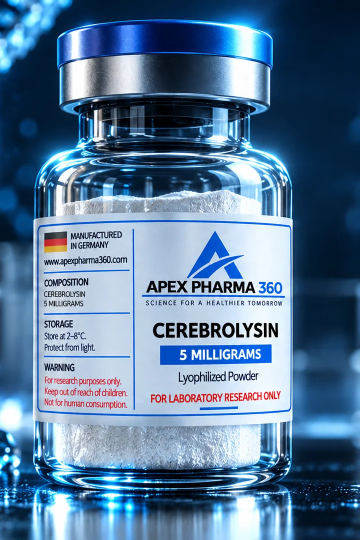 Apex Pharma 360® educational vial visualization labeled Cerebrolysin