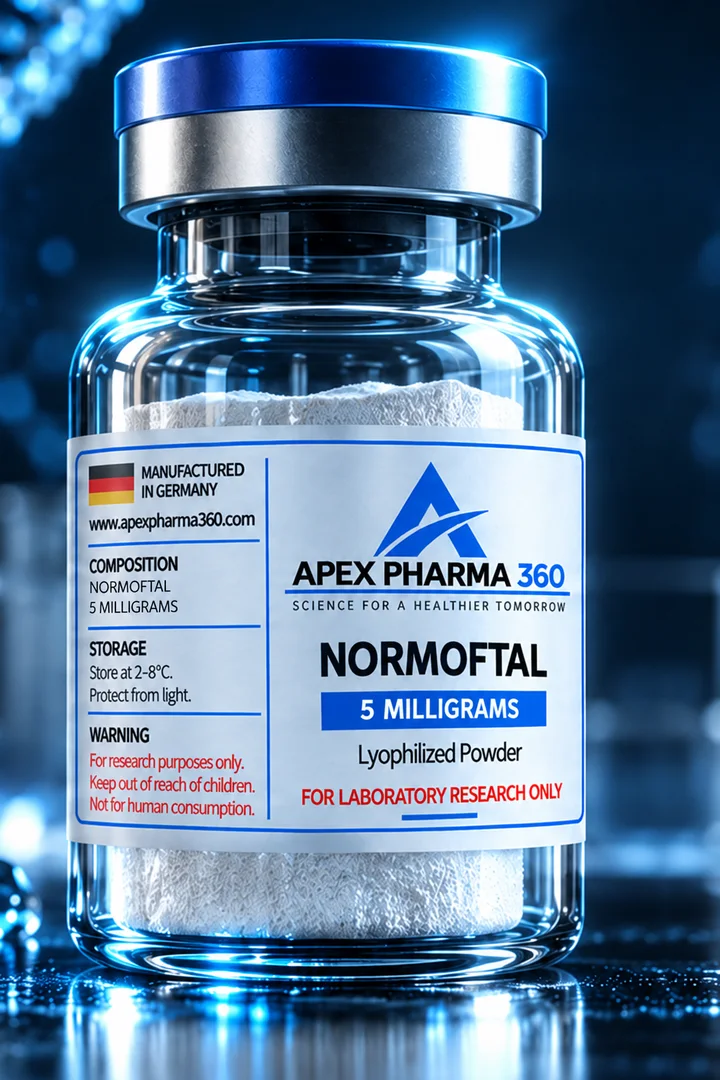 Apex Pharma 360® educational vial visualization labeled Normoftal